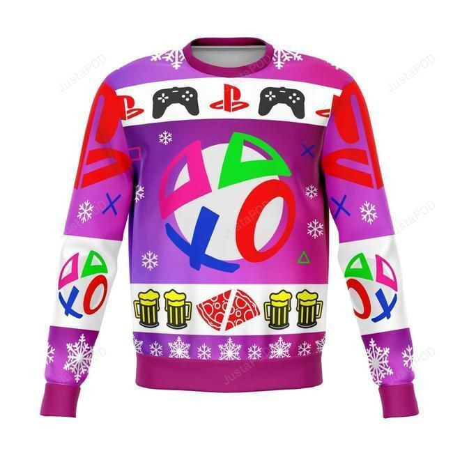 Playstation Ugly Christmas Sweater, Perfect Holiday Gift
