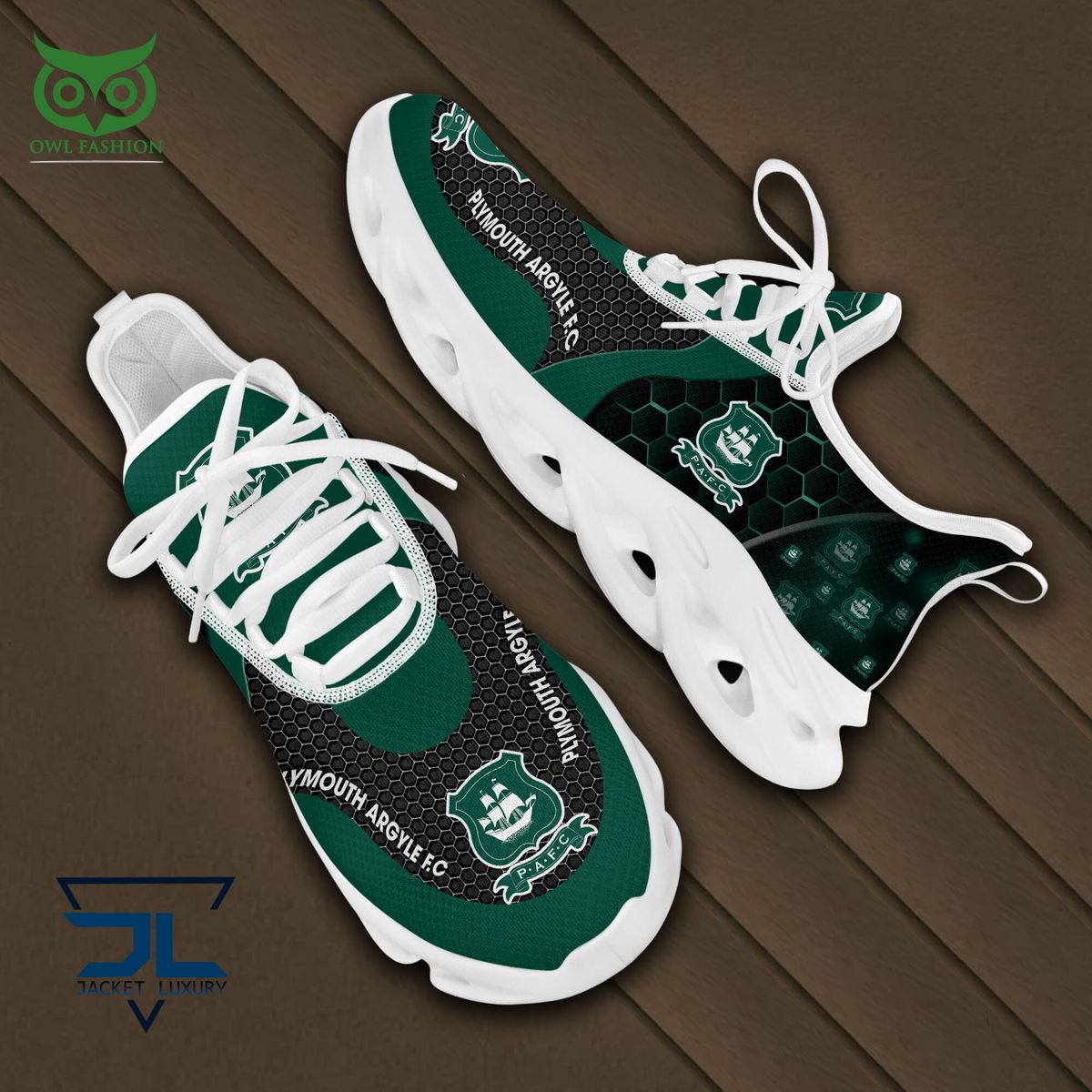 Plymouth Argyle FC Max Soul Shoes Sneakers for Men And Women – Soccer Fan Shoes, Team Sneakers - Image 3