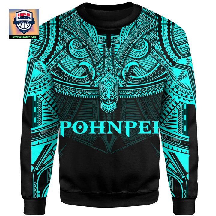 Pohnpei Blue Sweater Polynesian
