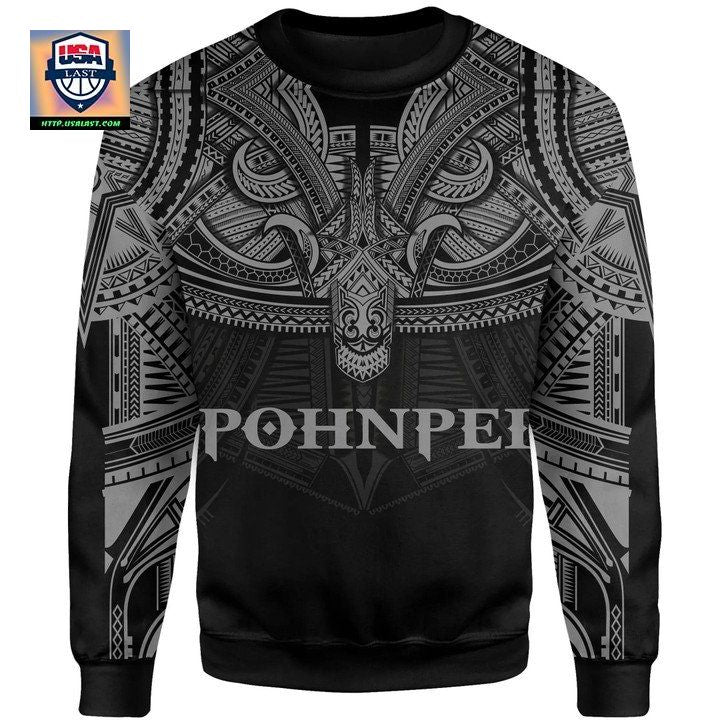 Pohnpei Gray Sweater Polynesian