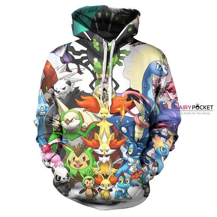 Pokemon All in One 3D All Over Print Hoodie & Zip Hoodie