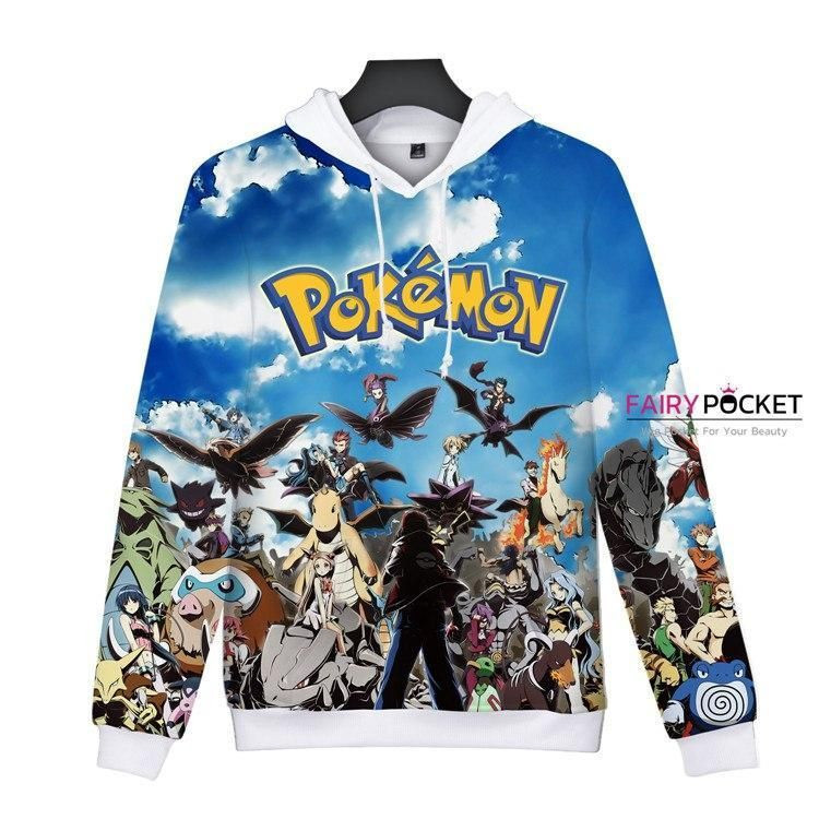 Pokemon All in One Blue 3D All Over Print Hoodie & Zip Hoodie