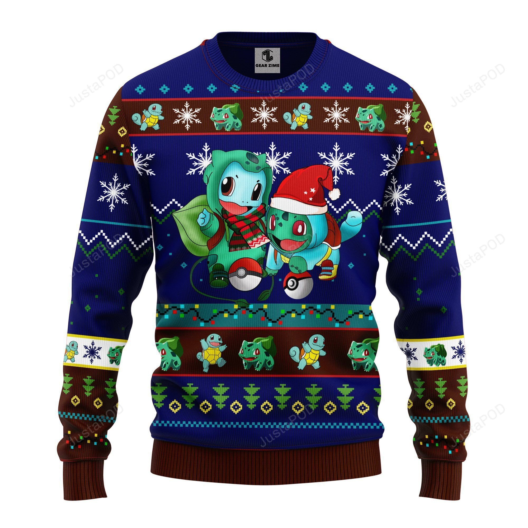 Pokemon Cute Noel Mc Ugly Christmas Blue Green, Ugly Christmas Sweater, Perfect Holiday Gift