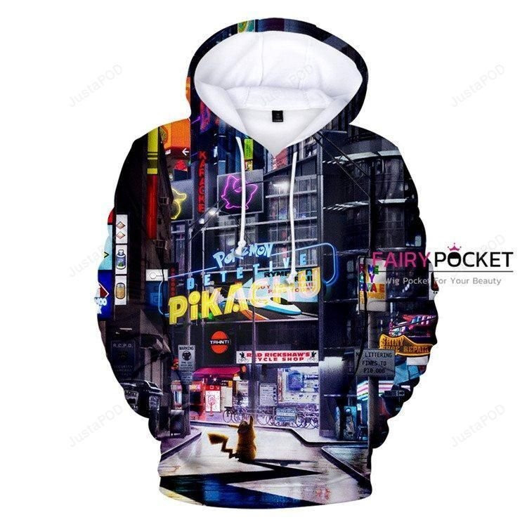 Pokemon Detective Pikachu 3D All Over Print Hoodie & Zip Hoodie