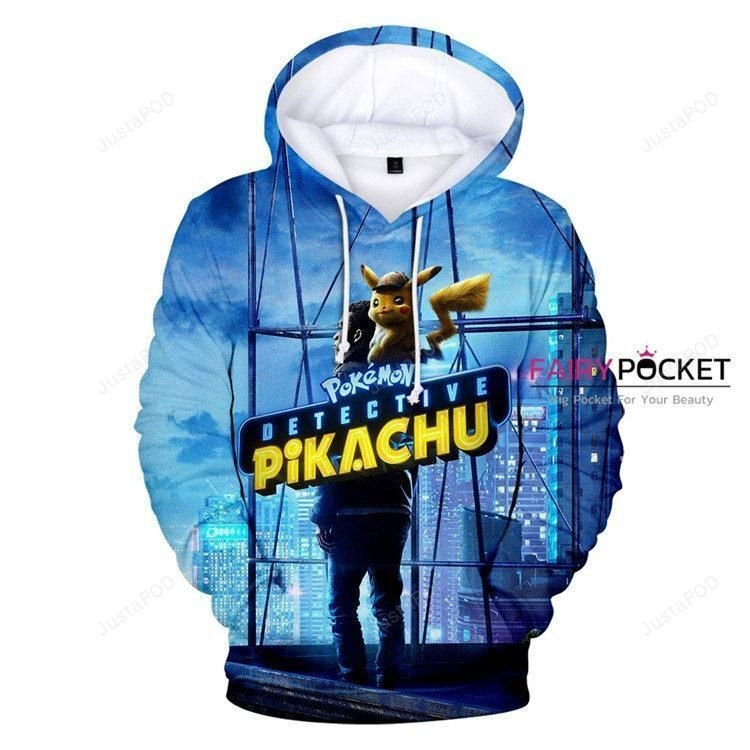 Pokemon Detective Pikachu 3D All Over Print Hoodie & Zip Hoodie