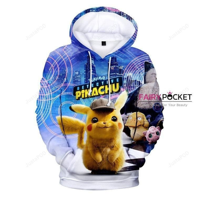 Pokemon Detective Pikachu 3D All Over Print Hoodie & Zip Hoodie