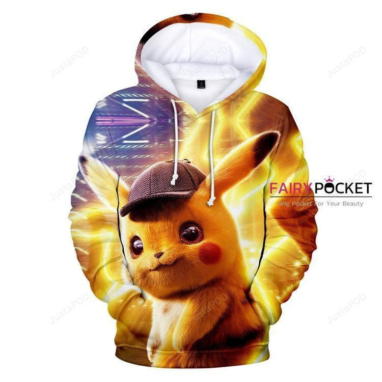 Pokemon Detective Pikachu 3D All Over Print Hoodie & Zip Hoodie