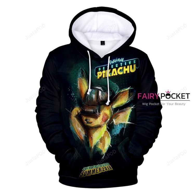 Pokemon Detective Pikachu 3D All Over Print Hoodie & Zip Hoodie