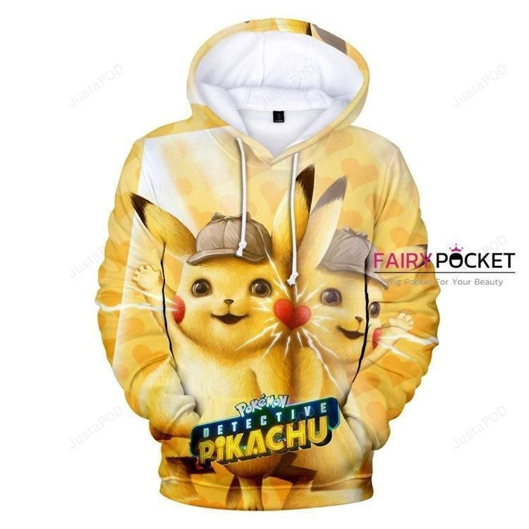Pokemon Detective Pikachu 3D All Over Print Hoodie & Zip Hoodie