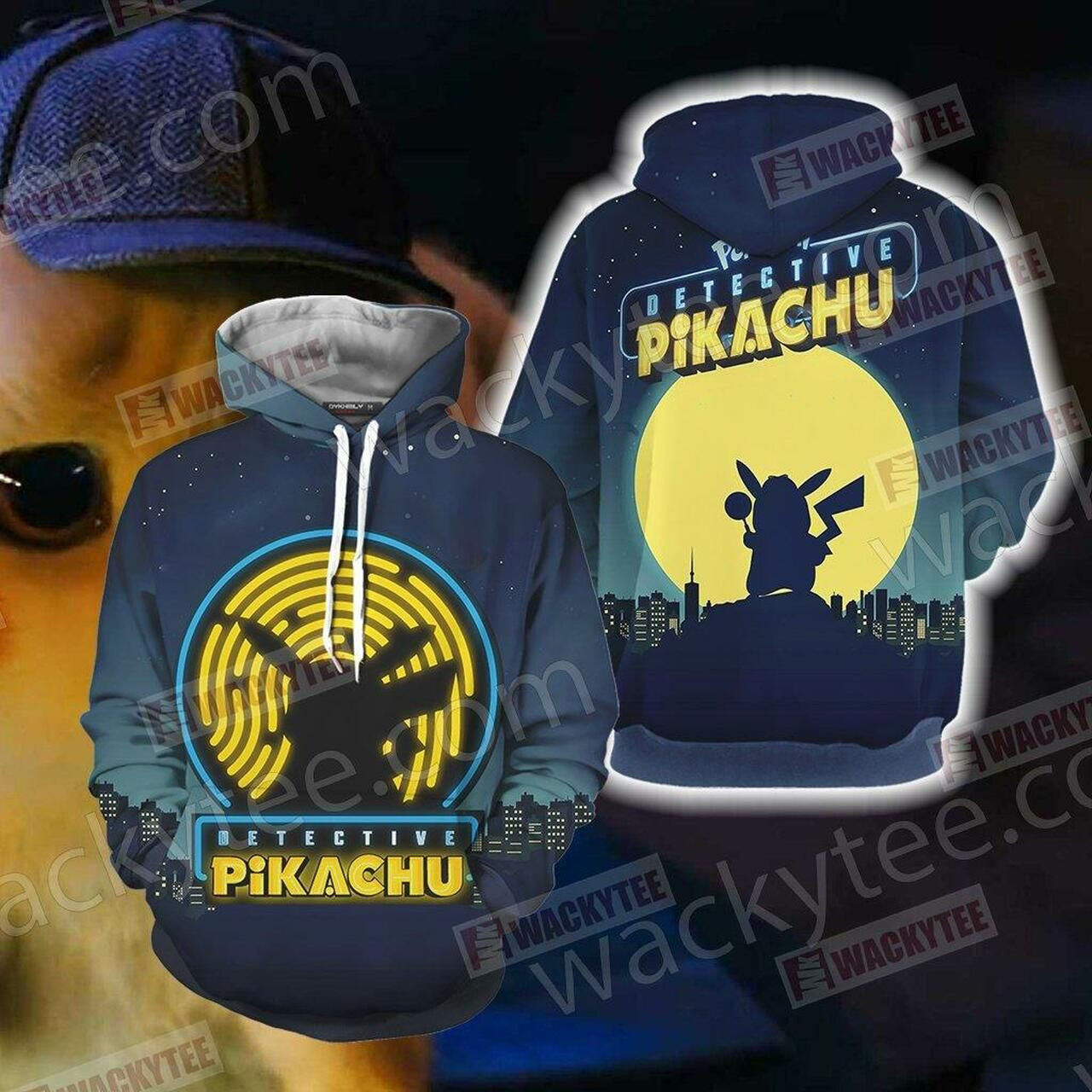 Pokemon Detective Pikachu Unisex 3D All Over Print Hoodie & Zip Hoodie