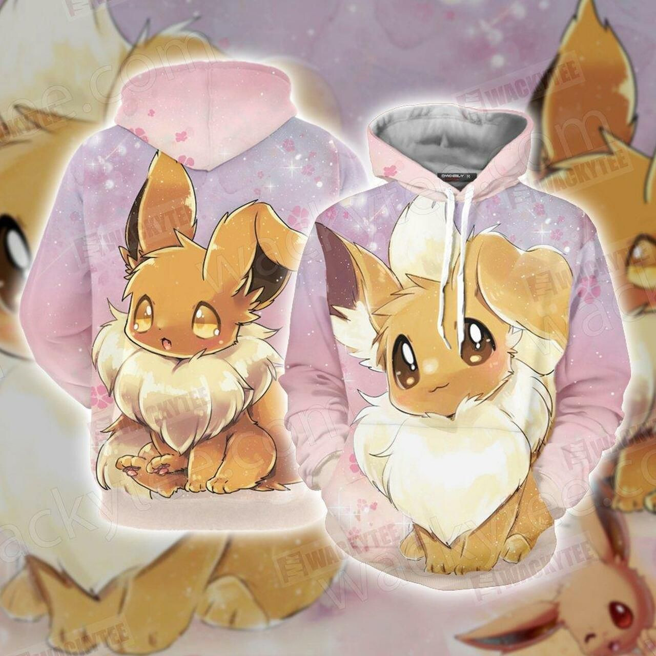 Pokemon Eevee 3D All Over Print Hoodie & Zip Hoodie