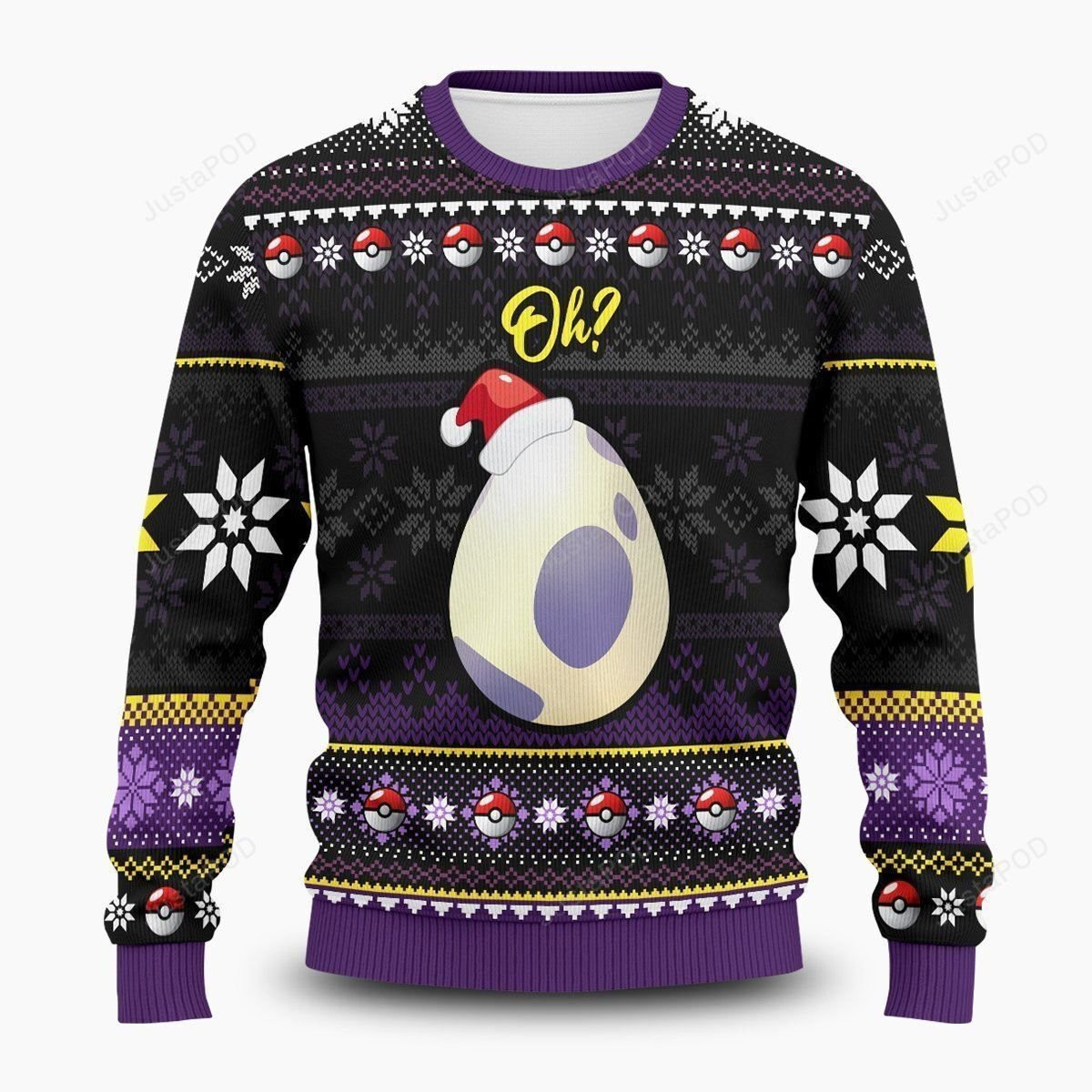 Pokemon Egg Ugly Christmas Sweater, Perfect Holiday Gift