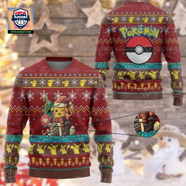 Pokemon Electric Gift Christmas Ugly Sweater And Sweater