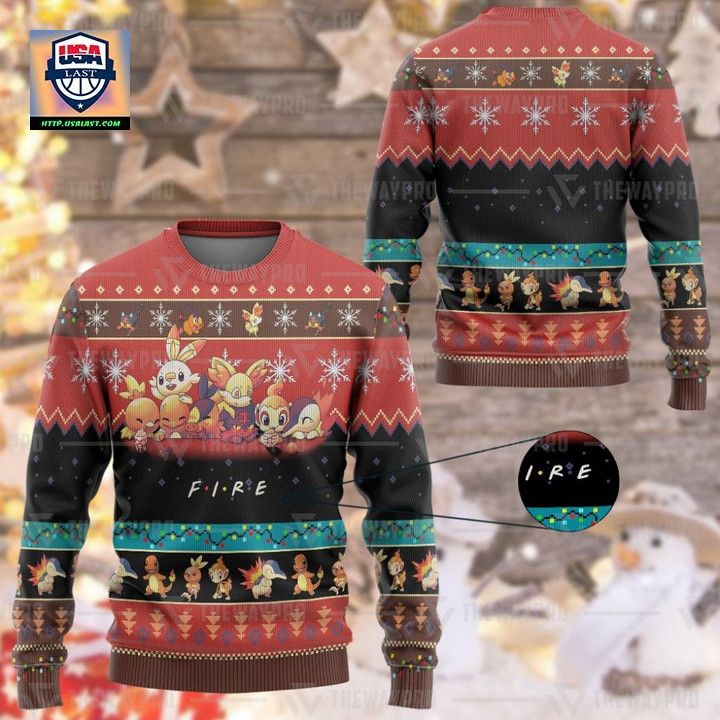 Pokemon Fire Imitation Ugly Sweater And Sweater