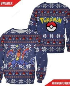 Pokemon Garchomp Ugly Christmas Sweater, Perfect Holiday Gift