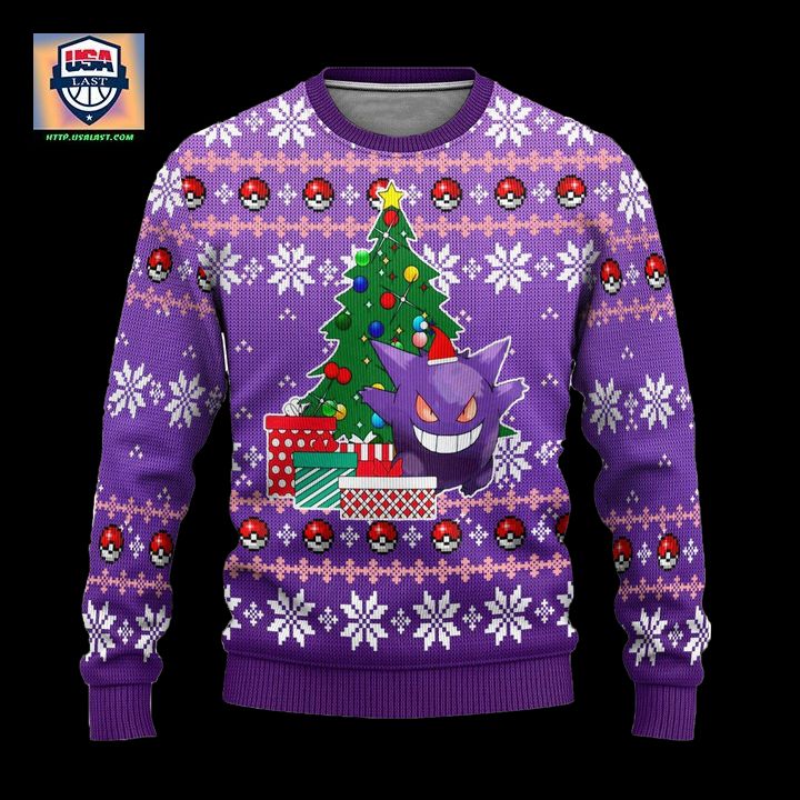 Pokemon Gengar Anime Ugly Christmas Sweater Xmas Gift