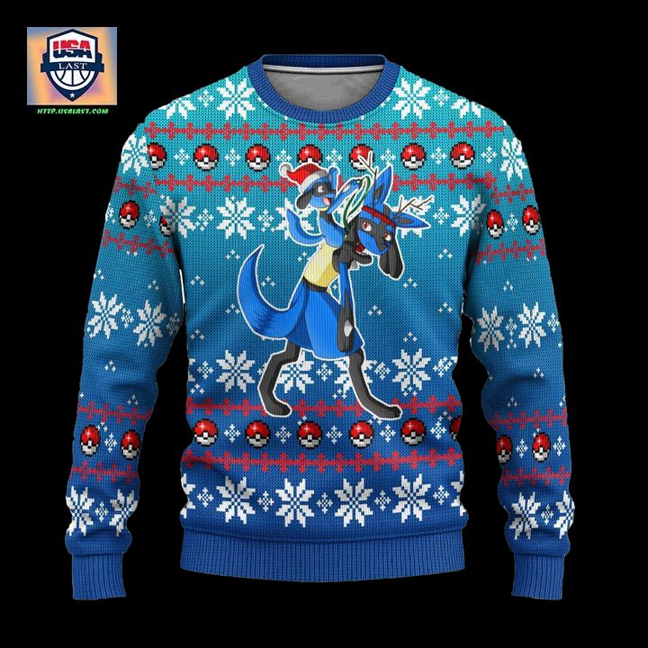 Pokemon Lucario Anime Ugly Christmas Sweater Xmas Gift