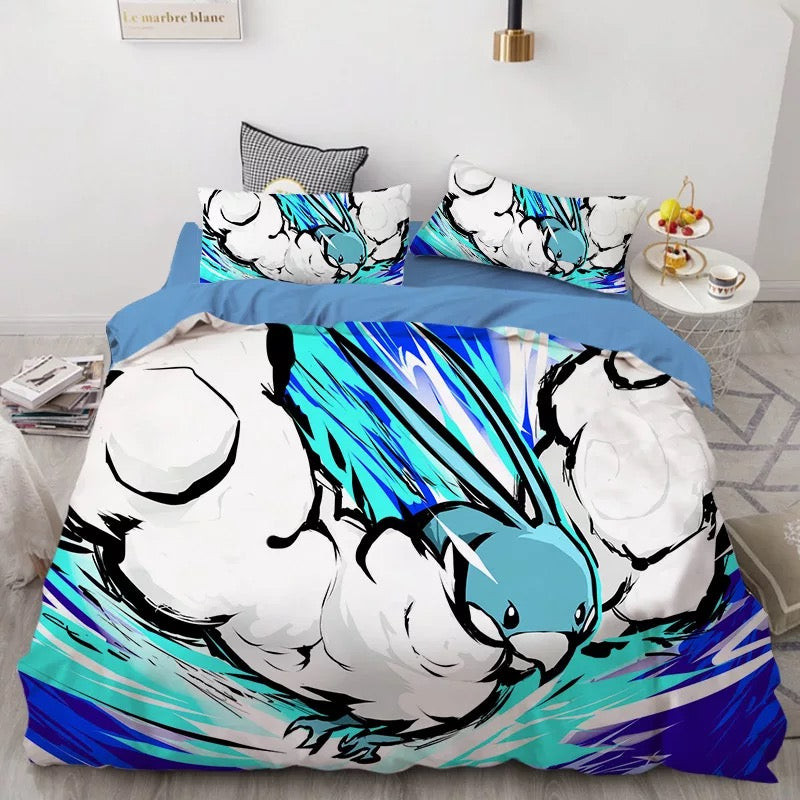 Pokemon Pikachu Duvet Cover Quilt Cover Pillowcase Bedding Set Bed Linen Home Bedroom Decor