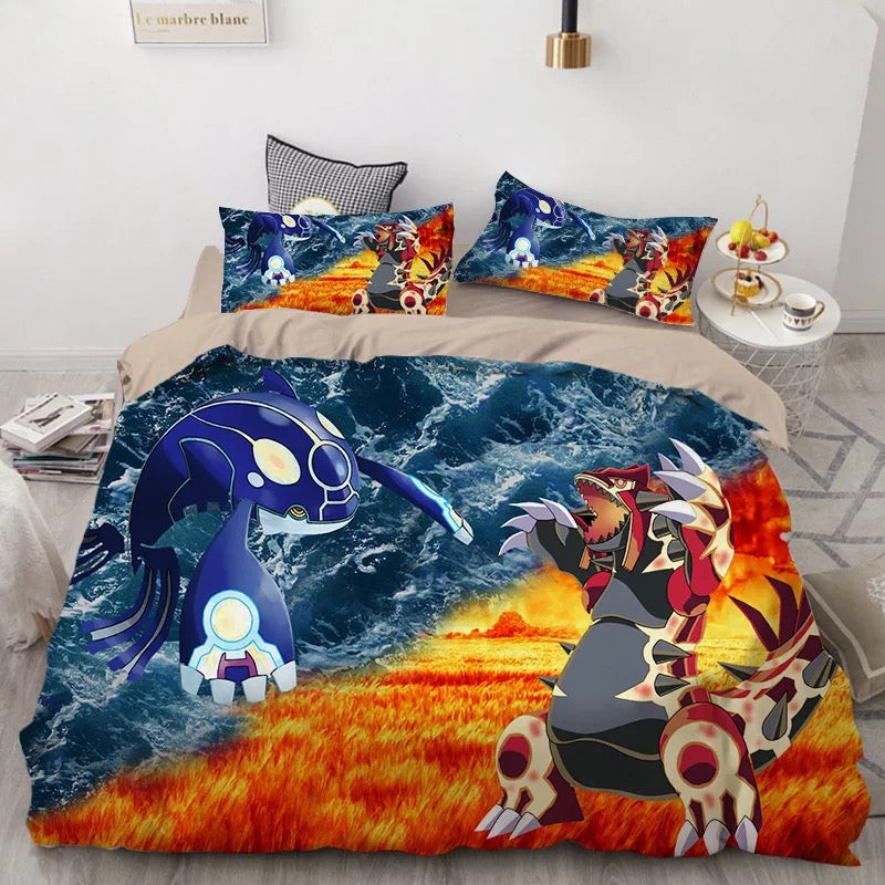 Pokemon Pikachu Duvet Cover Quilt Cover Pillowcase Bedding Set Bed Linen Home Bedroom Decor