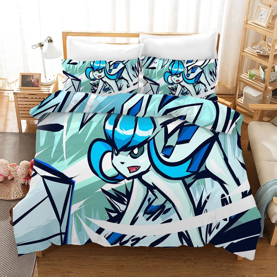 Pokemon Pikachu Ice Pokemon Duvet Cover Quilt Cover Pillowcase Bedding Set Bed Linen Home Bedroom Decor