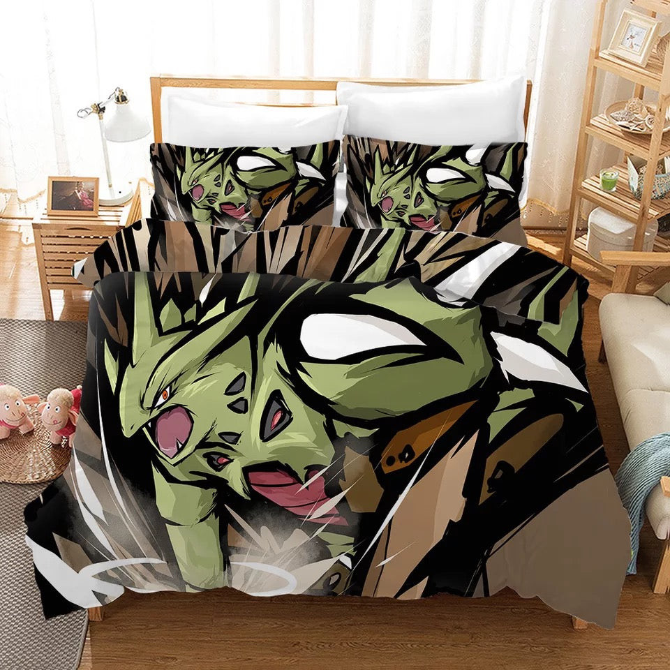 Pokemon Pikachu Tyranitar Duvet Cover Quilt Cover Pillowcase Bedding Set Bed Linen Home Bedroom Decor