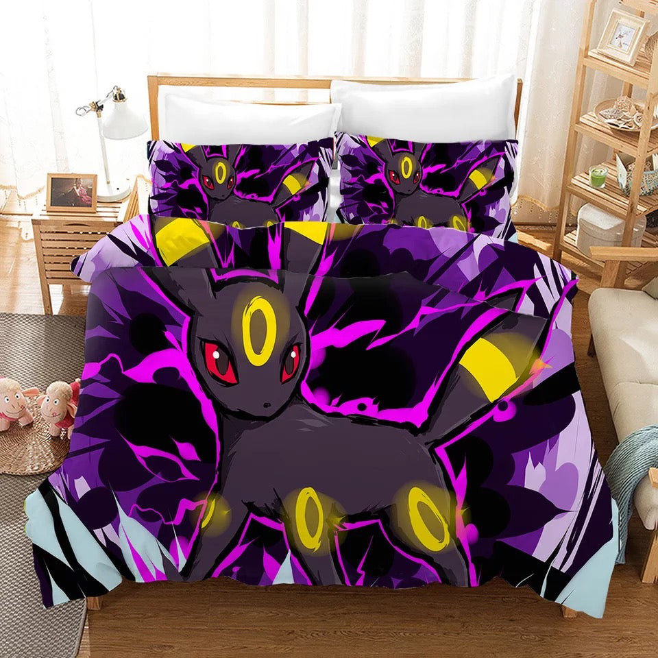 Pokemon Pikachu Umbreon Duvet Cover Quilt Cover Pillowcase Bedding Set Bed Linen Home Bedroom Decor