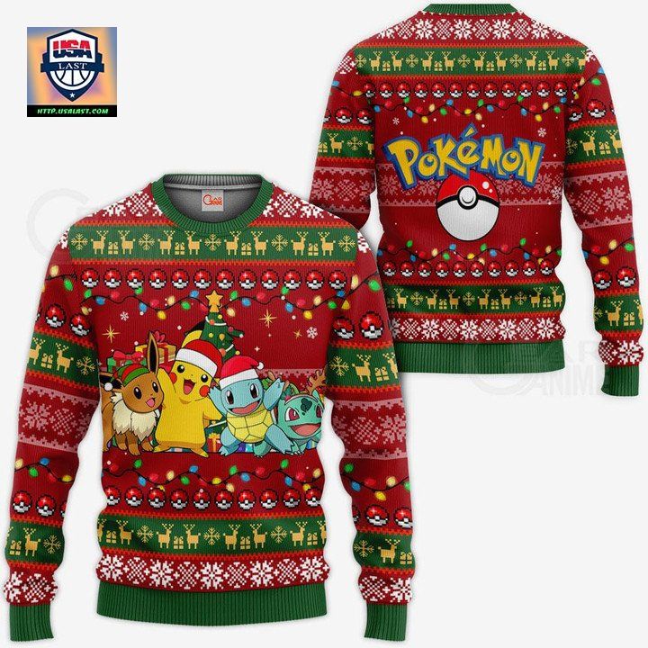 Pokemons Ugly Christmas Sweater Anime Xmas Gift