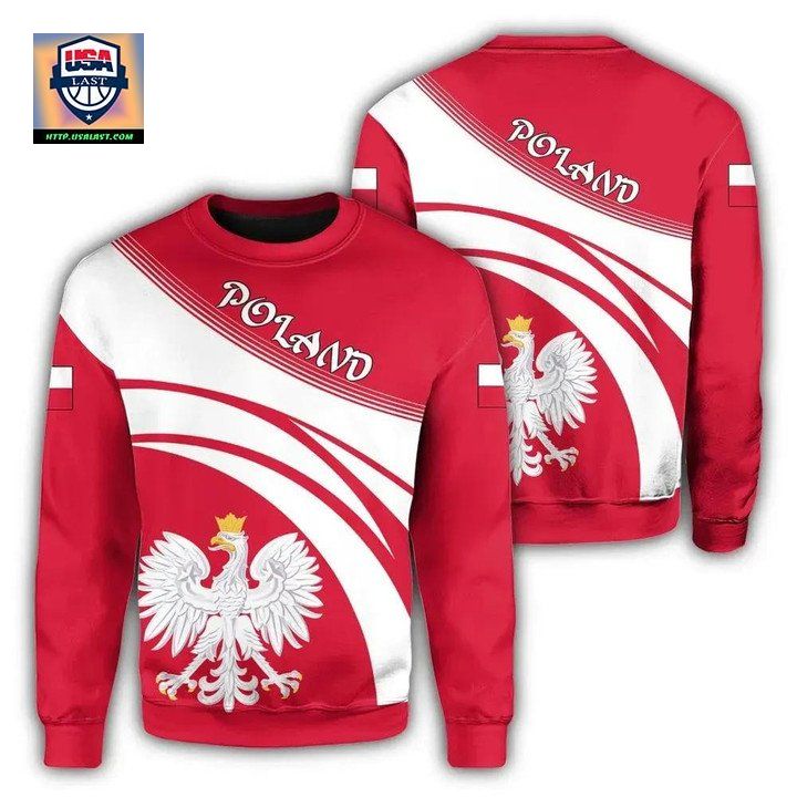 Poland Coat Of Arms Sweater Cricket Style J5W