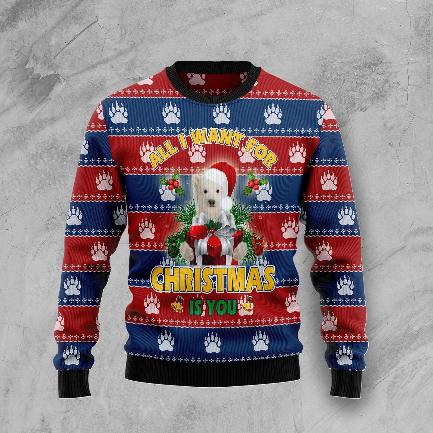 Polar Bear All I Want Christmas Ugly Christmas Sweater, Perfect Holiday Gift