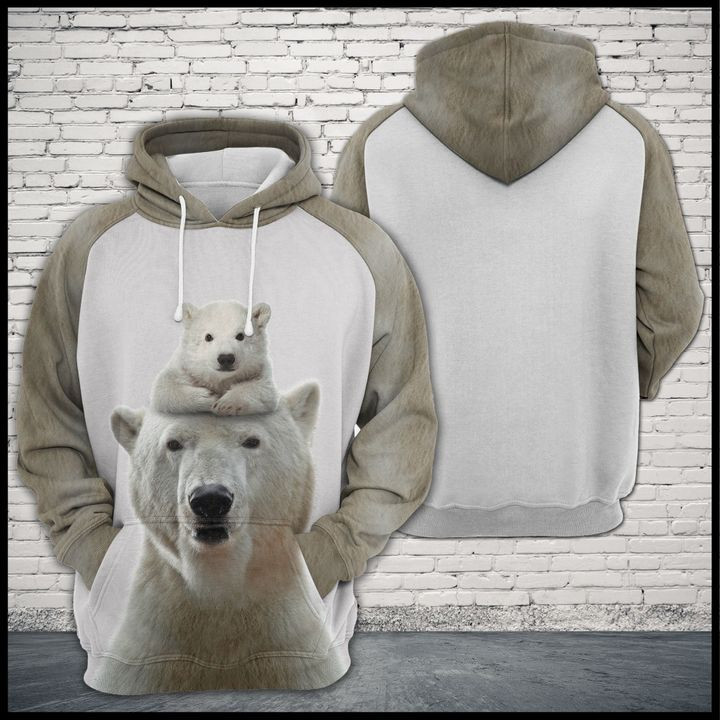Polar Bear Family 3D All Over Print Hoodie & Zip Hoodie