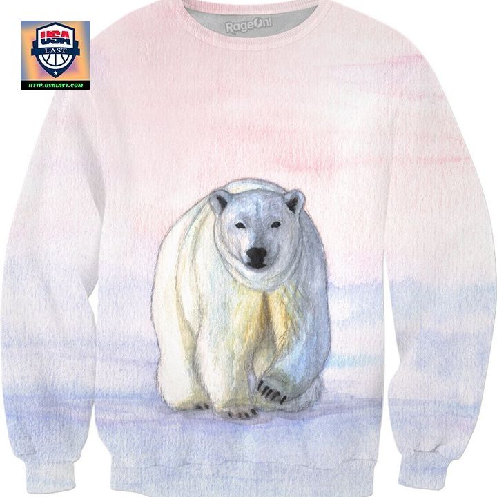 Polar Bear In The Icy Dawn Sweater