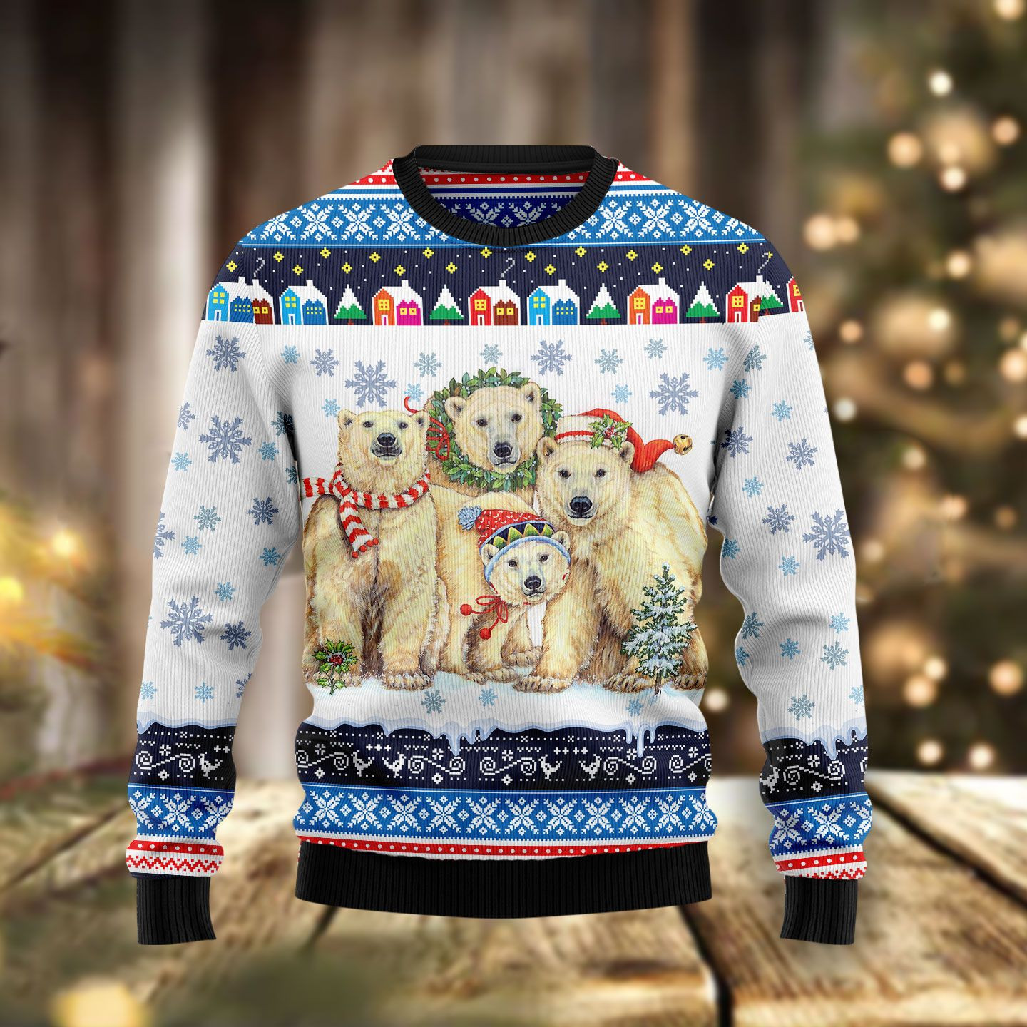 Polar Bears Ugly Christmas Sweater, Perfect Holiday Gift