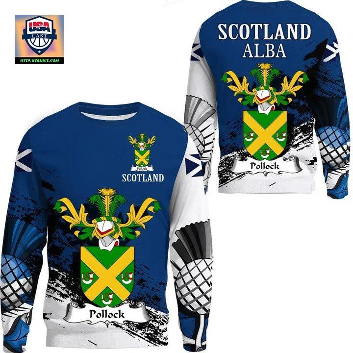 Pollock Scottish Family Crest Scotland Special Sweater 