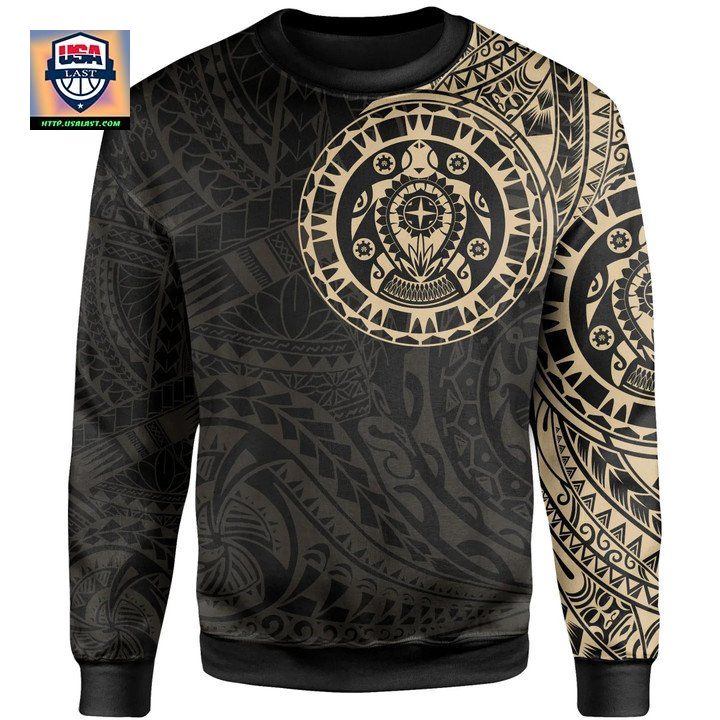 Polynesian Sweater Turtle Tattoo Style 