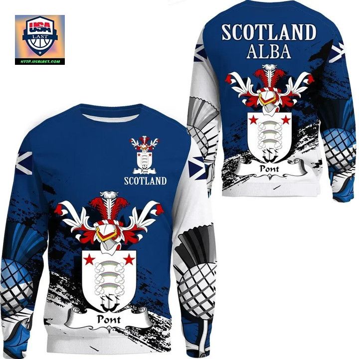 Pont Scottish Family Crest Scotland Special Sweater 