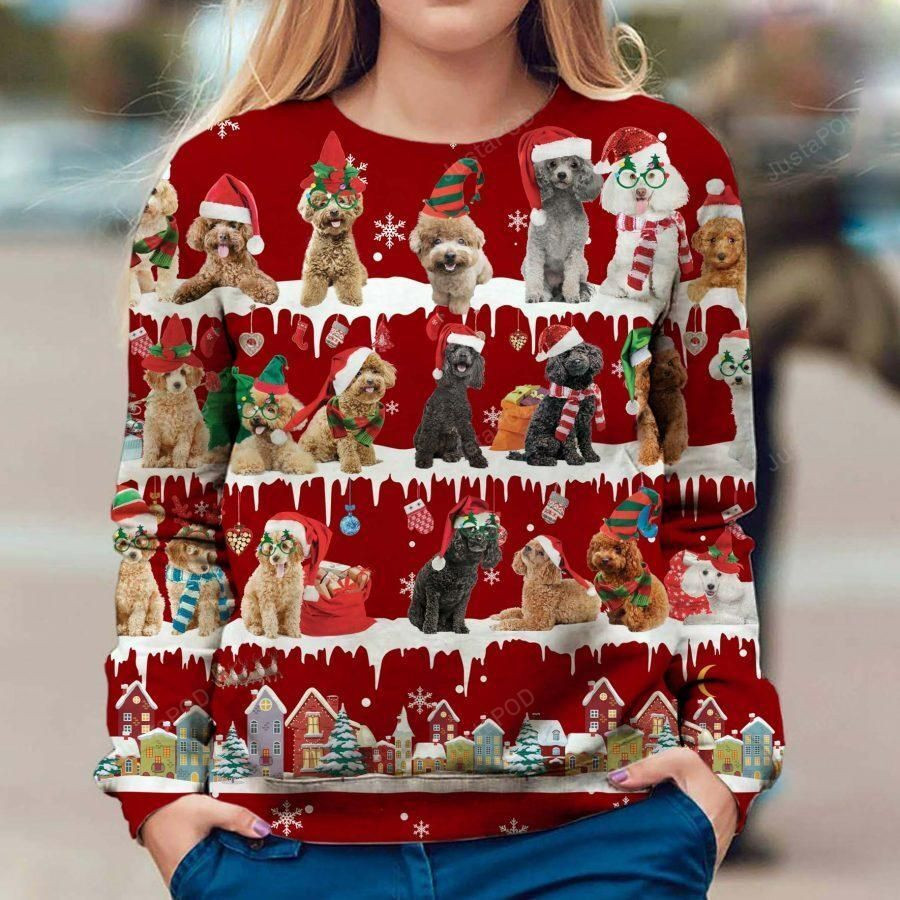 Poodle Ugly Christmas Sweater, Perfect Holiday Gift