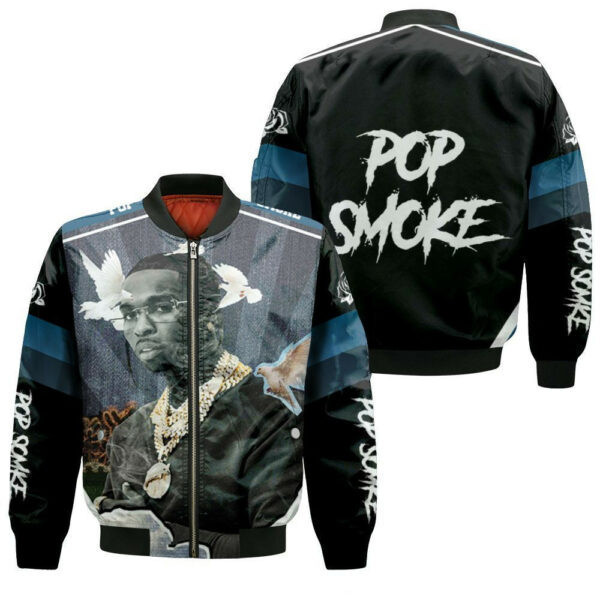 Pop Smoke Legend Never Die Rapper Hip Hop Bomber Jacket | Streetwear Jacket for Men & Women | Fan Gift