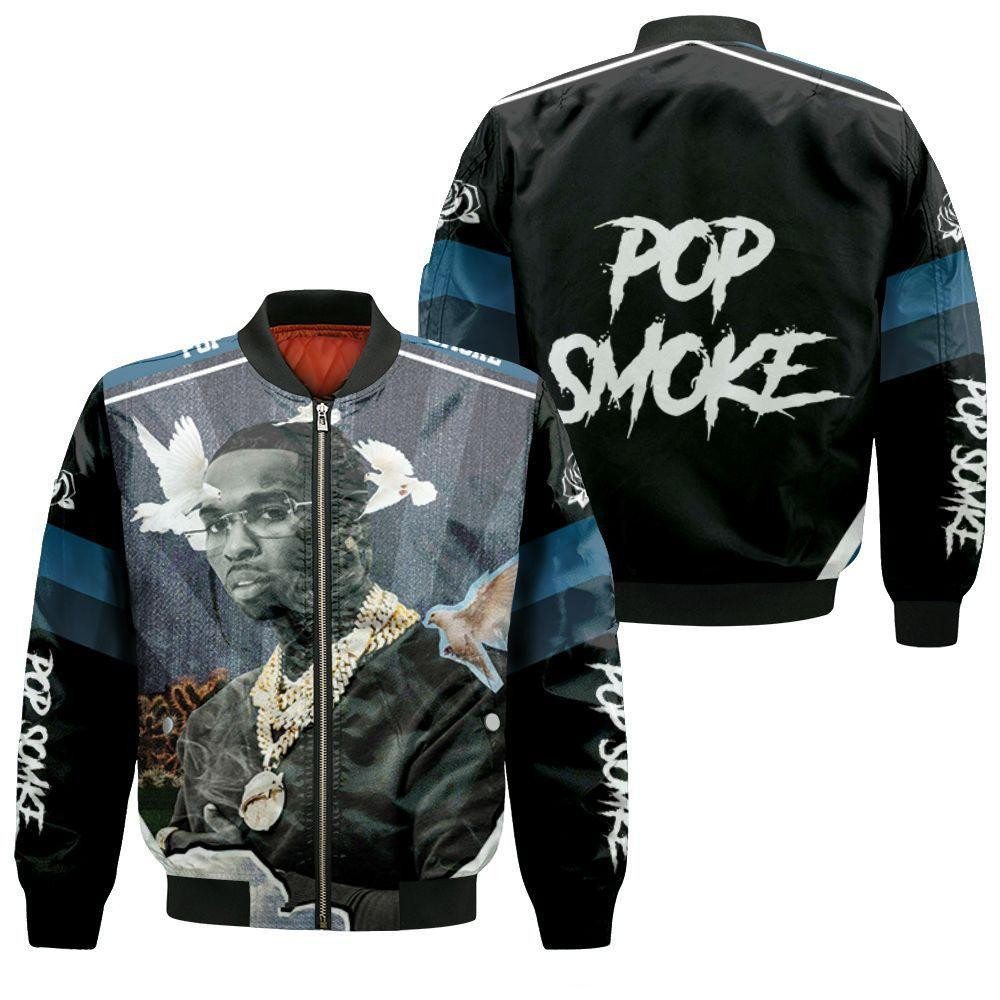 Pop Smoke Legend Never Die Rapper Hip Hop Bomber Jacket | Streetwear Jacket for Men & Women | Fan Gift