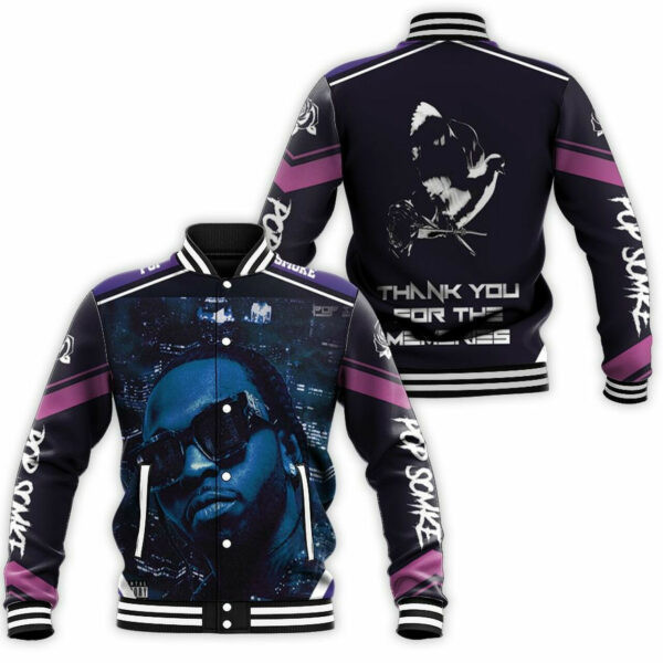 Pop Smoke Meet The Woo Hip Hop Album Baseball Jacket for Men & Women | Music Fan Gift