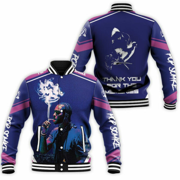 Pop Smoke Shooting The Star Legend Moon City Baseball Jacket for Men & Women | Music Fan Gift