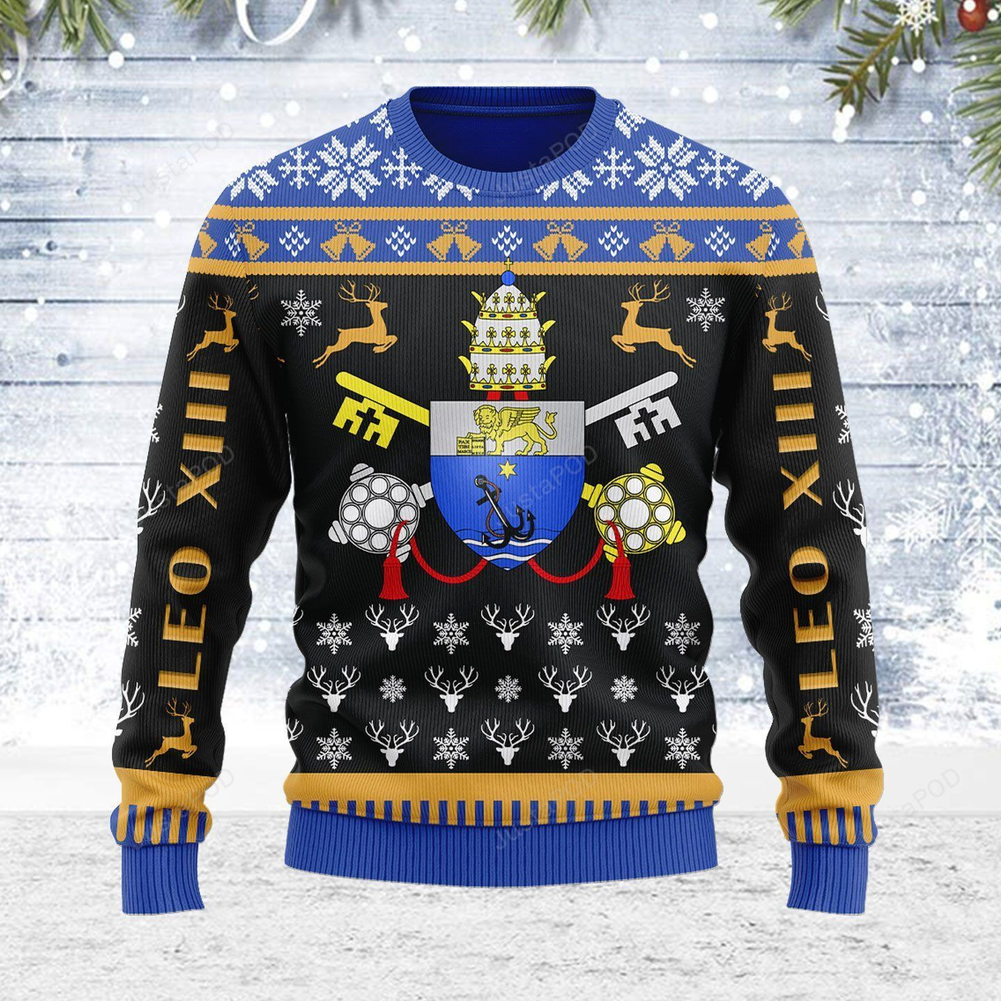 Pope Pius X Coat Of Arms Ugly Christmas Sweater
