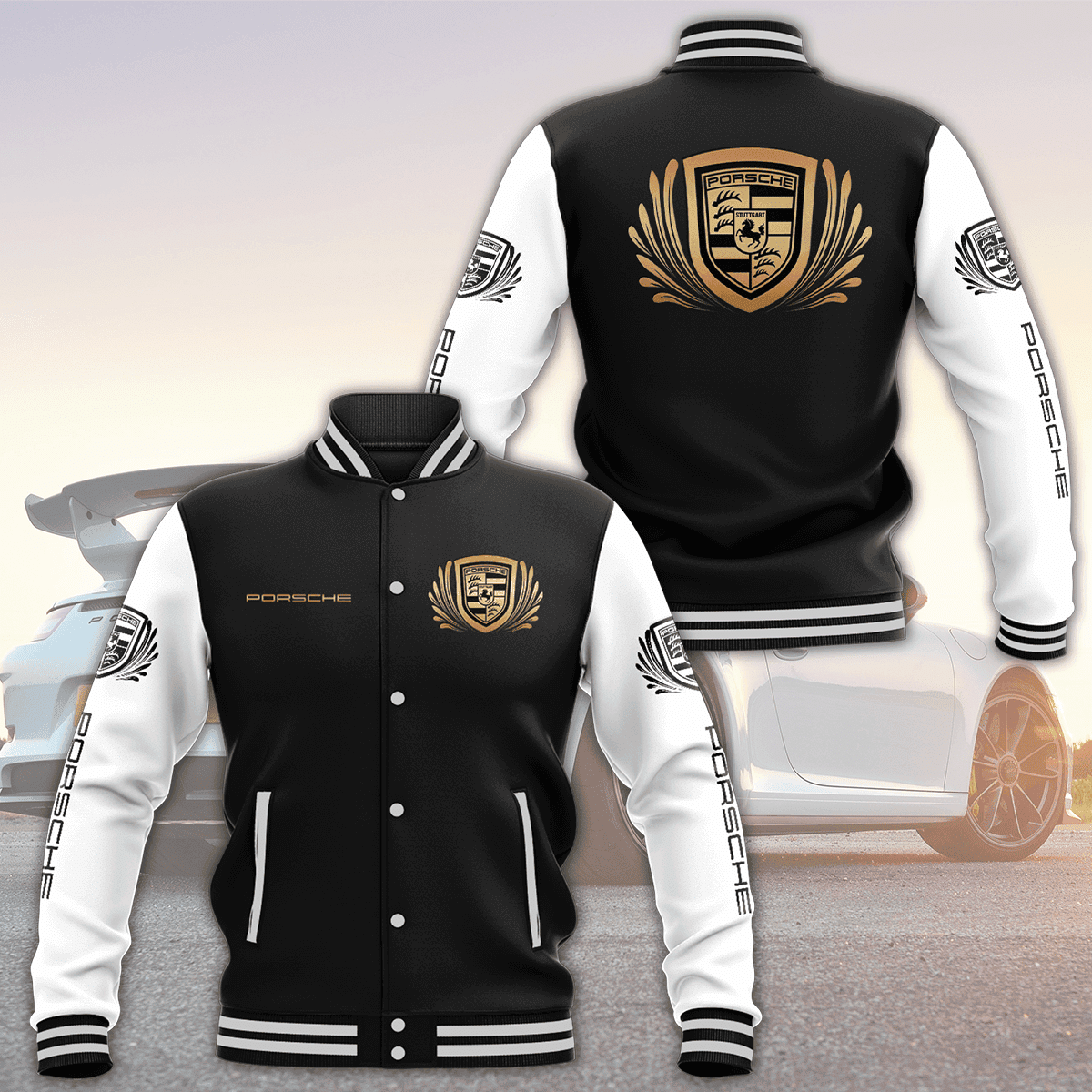 Porsche 911 Fashion Baseball Jacket for Men & Women | Vehicle Brand Fan Gift