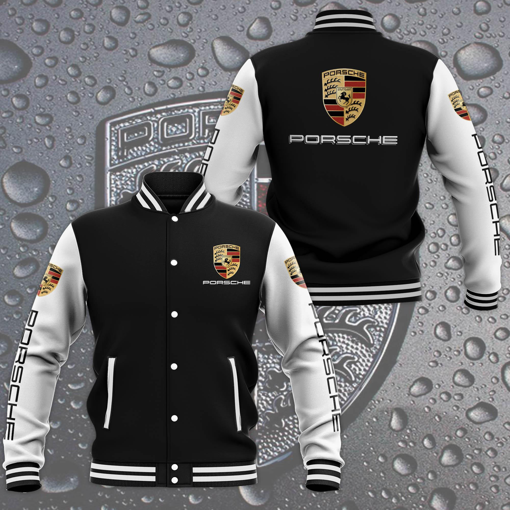 Porsche Varsity Baseball Jacket for Men & Women | Vehicle Brand Fan Gift