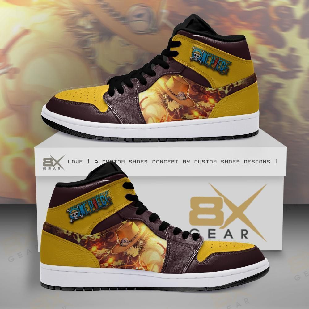Portgas D Ace High One Piece Anime Shoes Sport Air Jd Sneakers