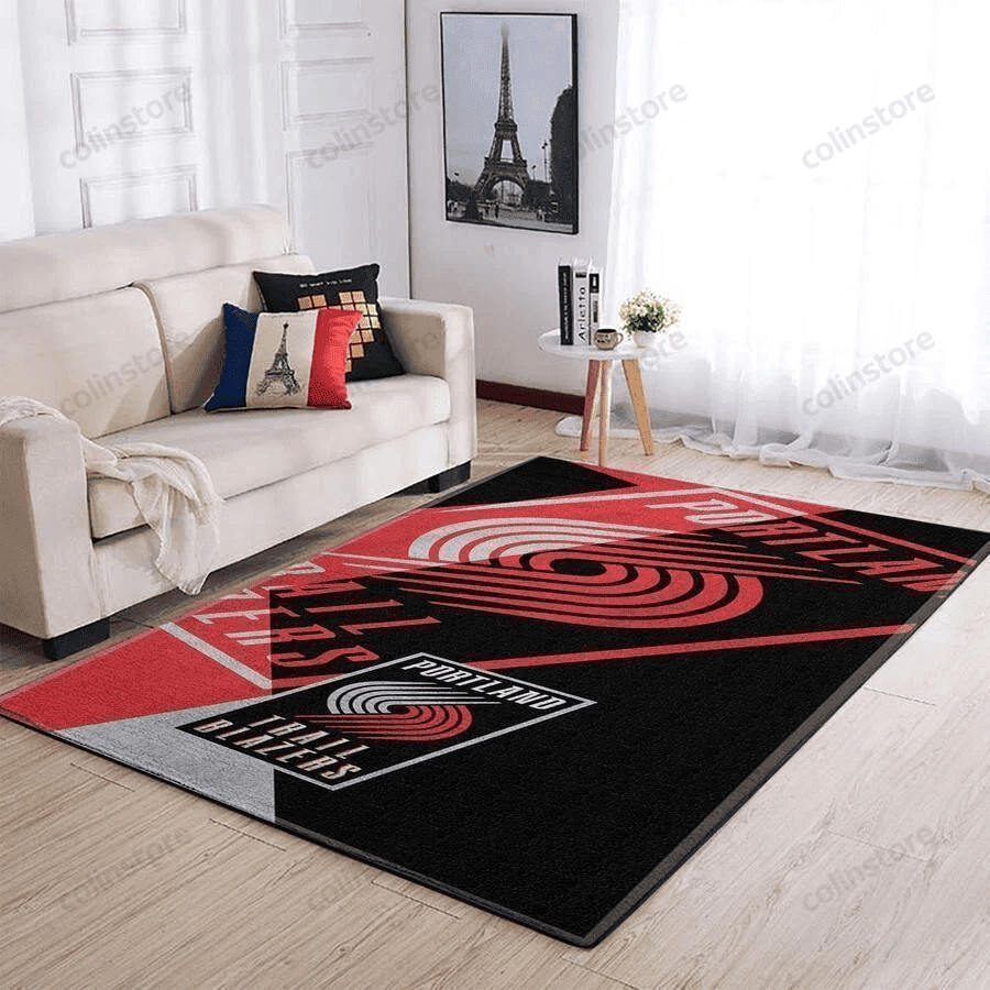 Portland Trail Blazers 3D Rectangle Area Rug – Full Print Carpet For Living Room & Bedroom Home Decor
