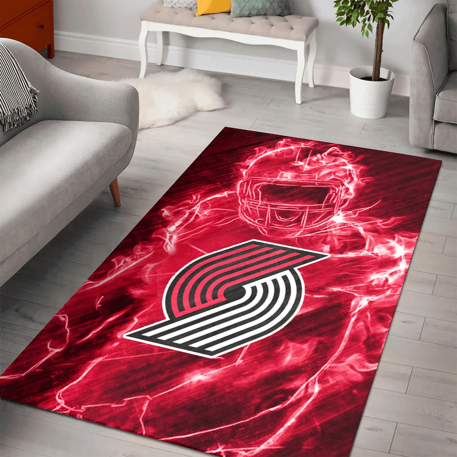 Portland Trail Blazers Legend 3D Full Print Rectangle Area Rug – Full Print Carpet For Living Room & Bedroom Home Decor