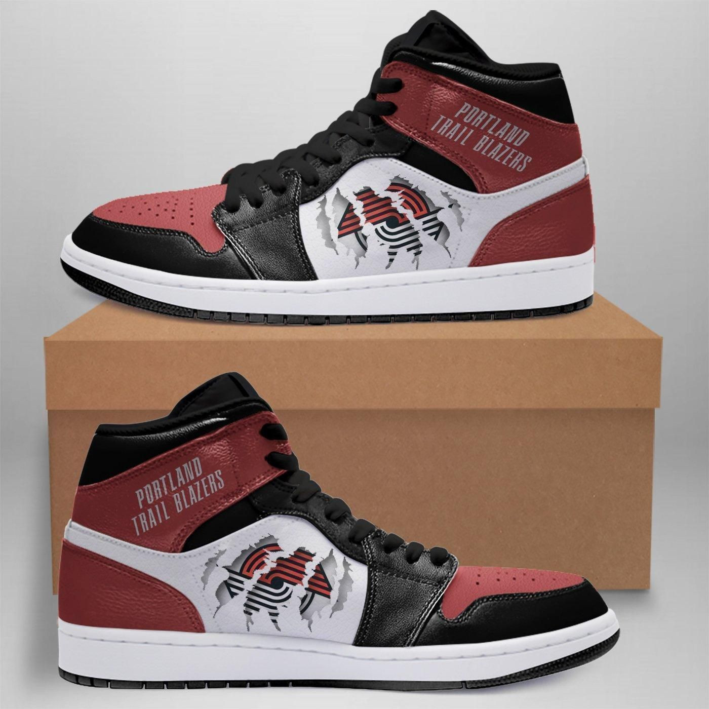 Portland Trail Blazers Nba Basketball Team Custom Eachstep Shoes Sport Air Jd Sneakers