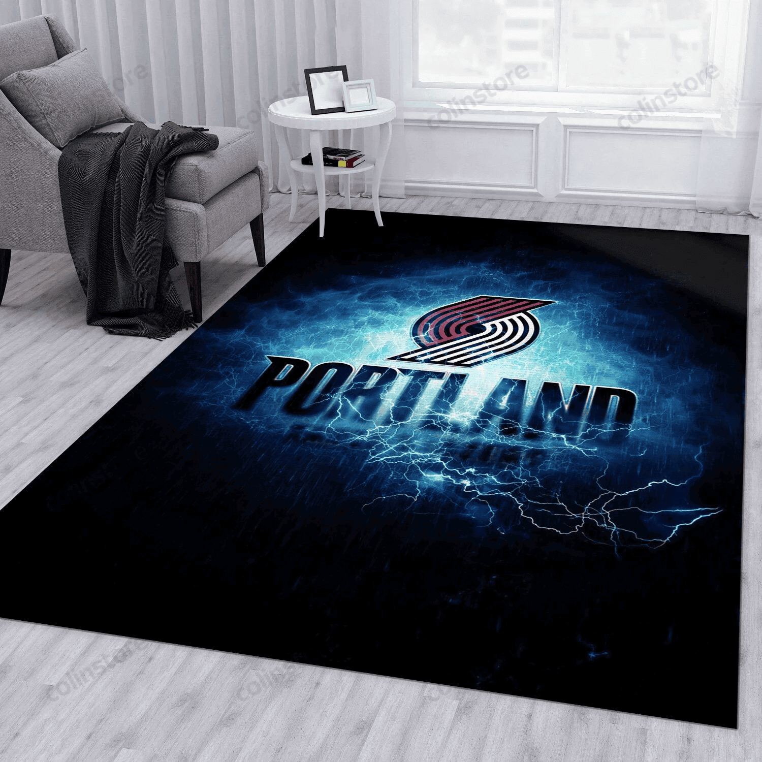Portland Trail Blazers Rectangle Area Rug – Full Print Carpet For Living Room & Bedroom Home Decor