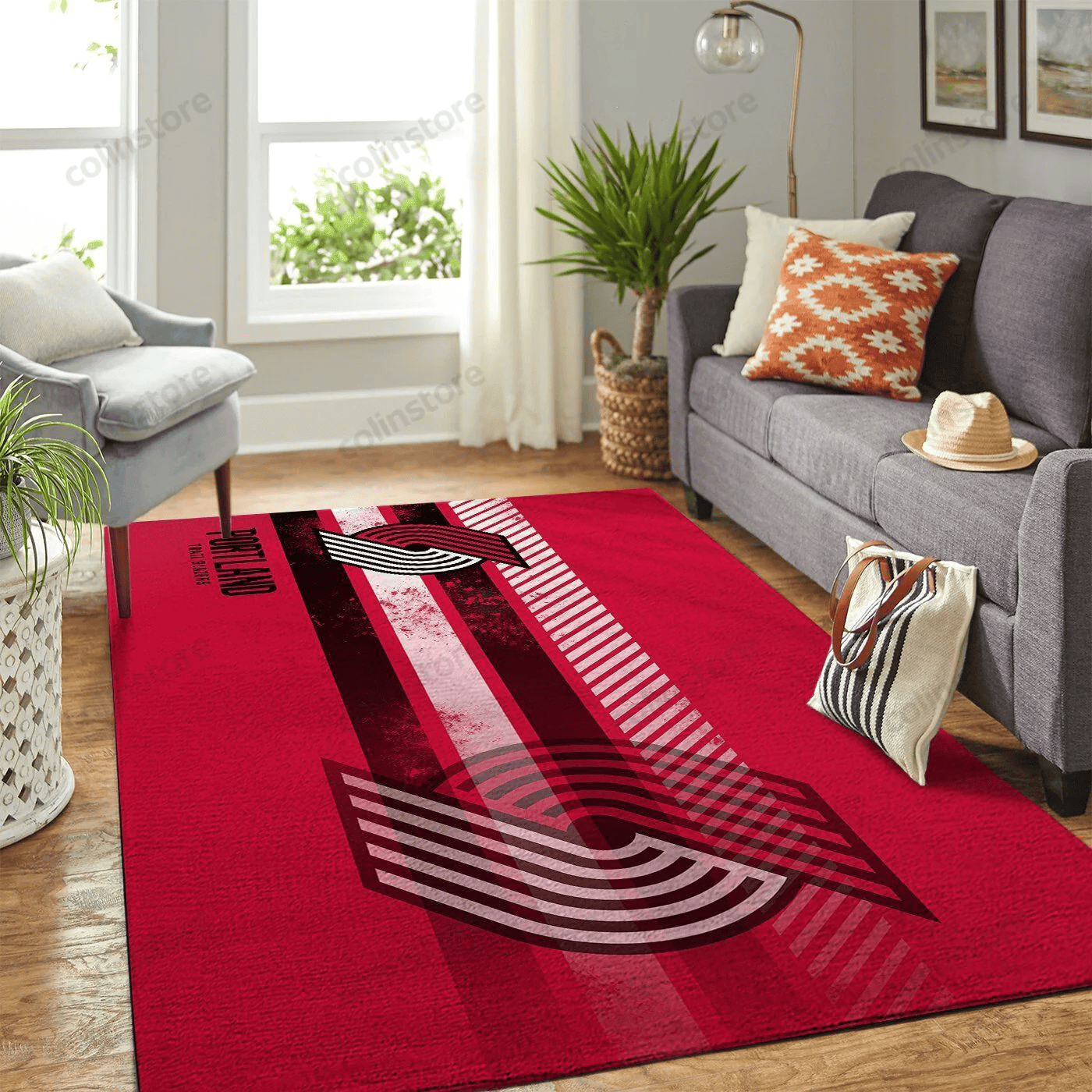 Portland Trailblazers Team Logo Nice Gift Rectangle Area Rug – Full Print Carpet For Living Room & Bedroom Home Decor