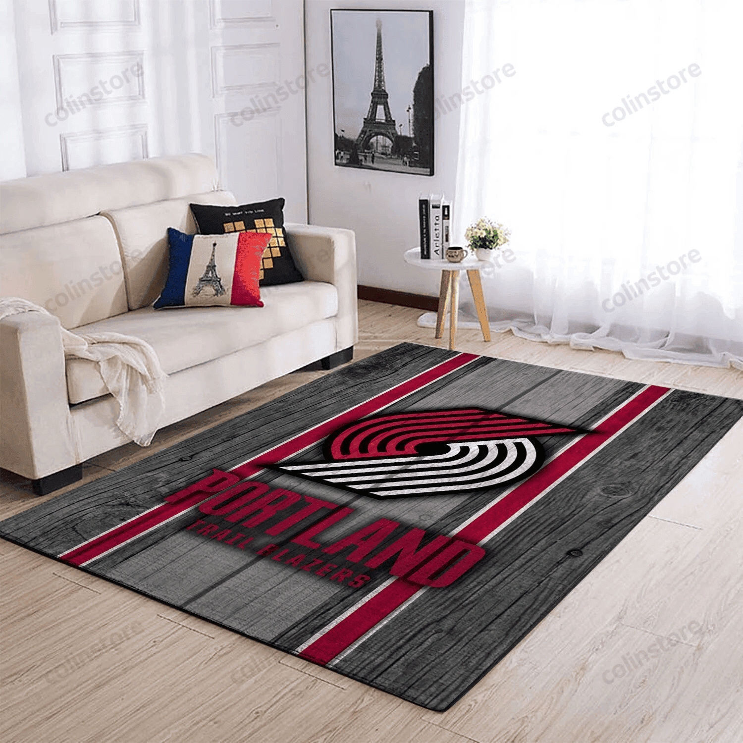 Portland Trailblazers Team Logo Rectangle Area Rug – Full Print Carpet For Living Room & Bedroom Home Decor